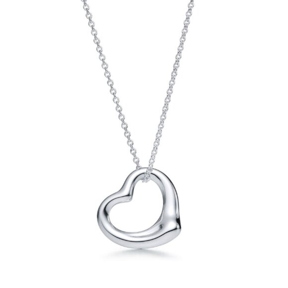 Tiffany & Co.: Elsa Peretti® Open Heart Pendant, size medium, sterling silver - Picture 1 of 6